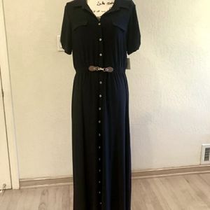 Button down dress w/ collar